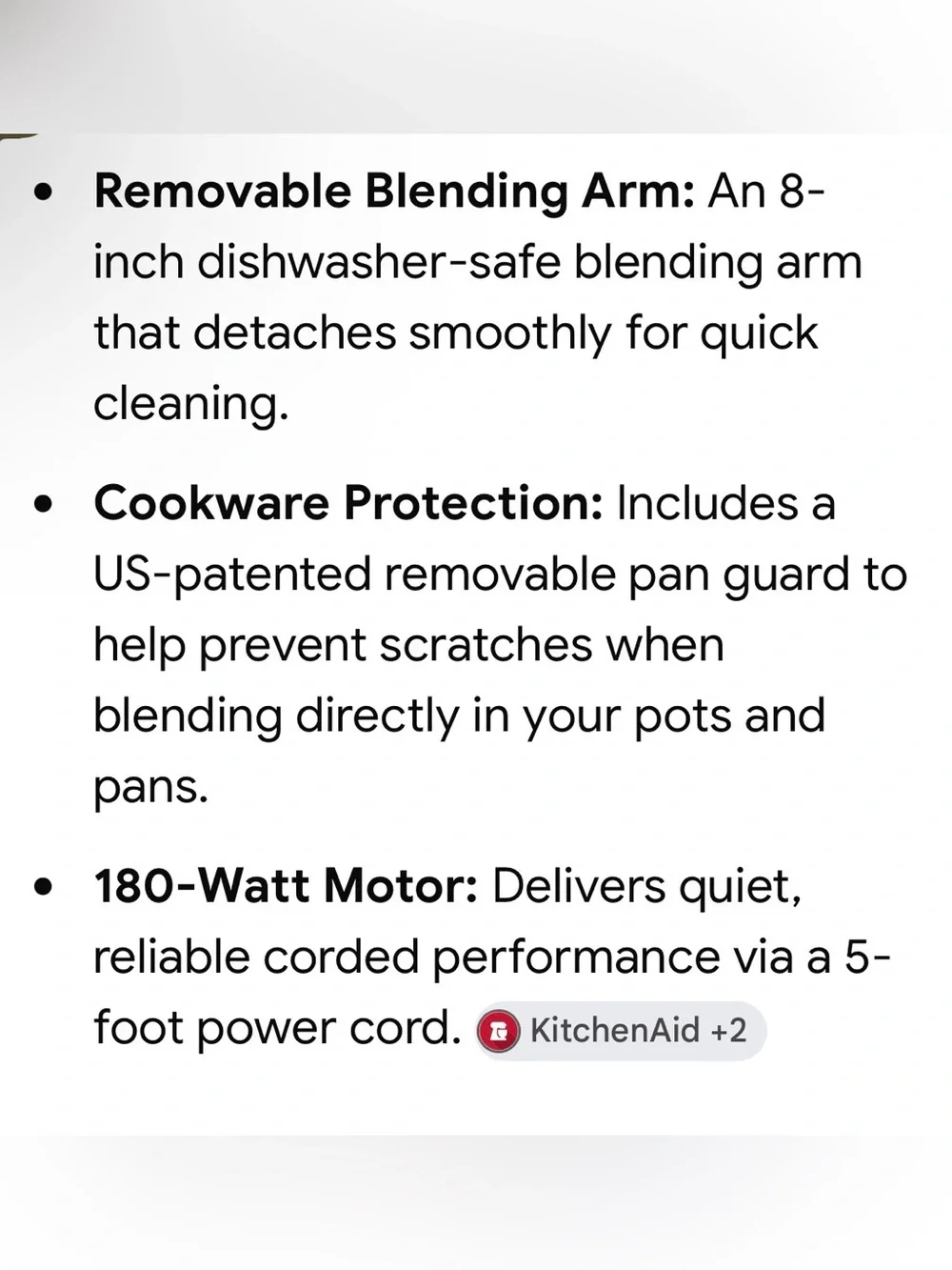 NIB KitchenAid Variable Speed Corded Hand Blender
